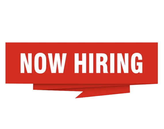 Now hiring red sign - 1 (800) 880-7954